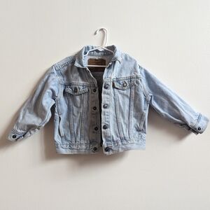 Vtg 90s 4T Little Levi's Light Wash Denim Jacket Hipster Orange Tab Unisex